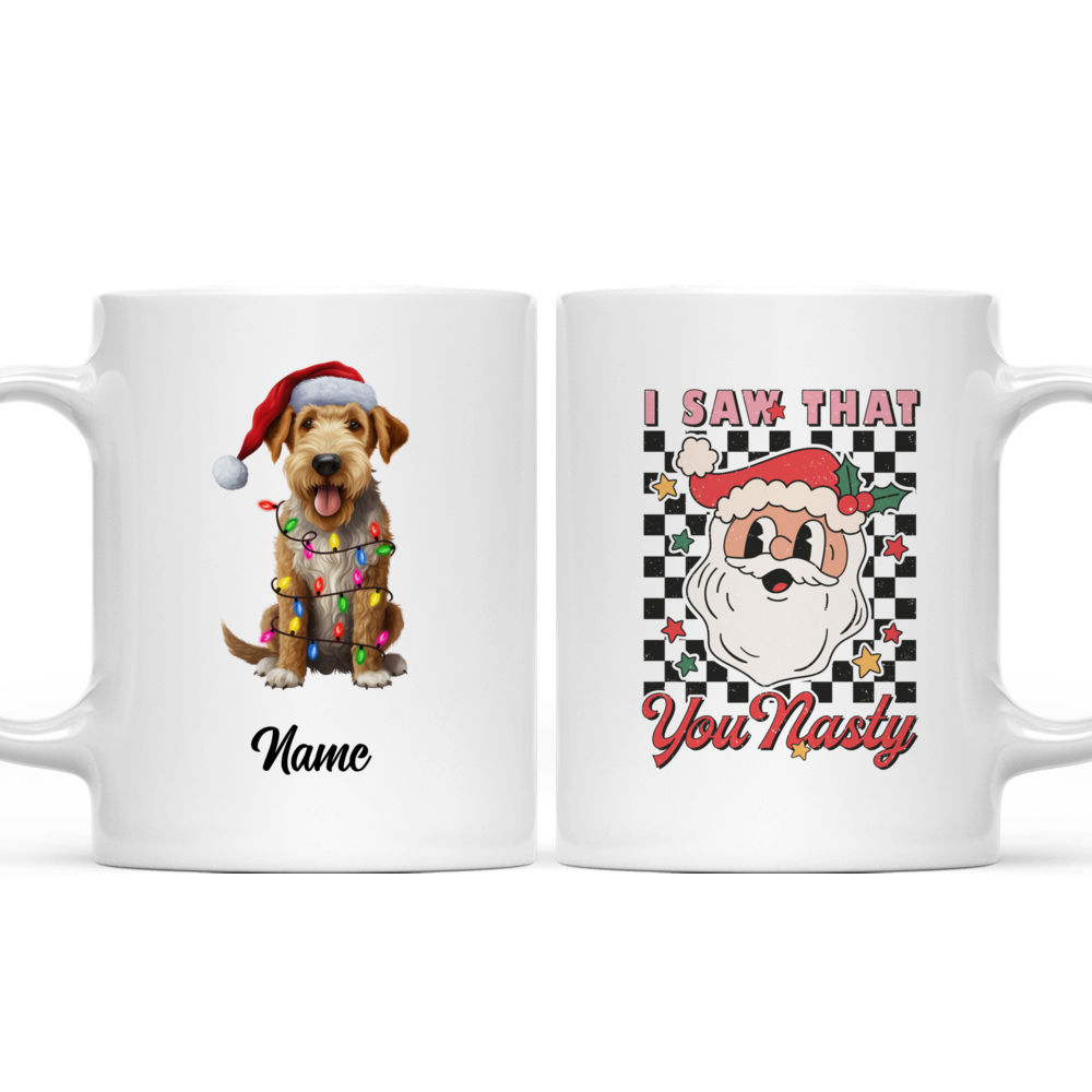 Funny Dog Christmas Light Mug - Retro Gifts For Family, Friends, Couple, Brother, Sister, Parents