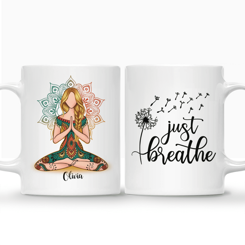 Yoga Mug - Just Breathe (ver2) - Personalized Mug_3