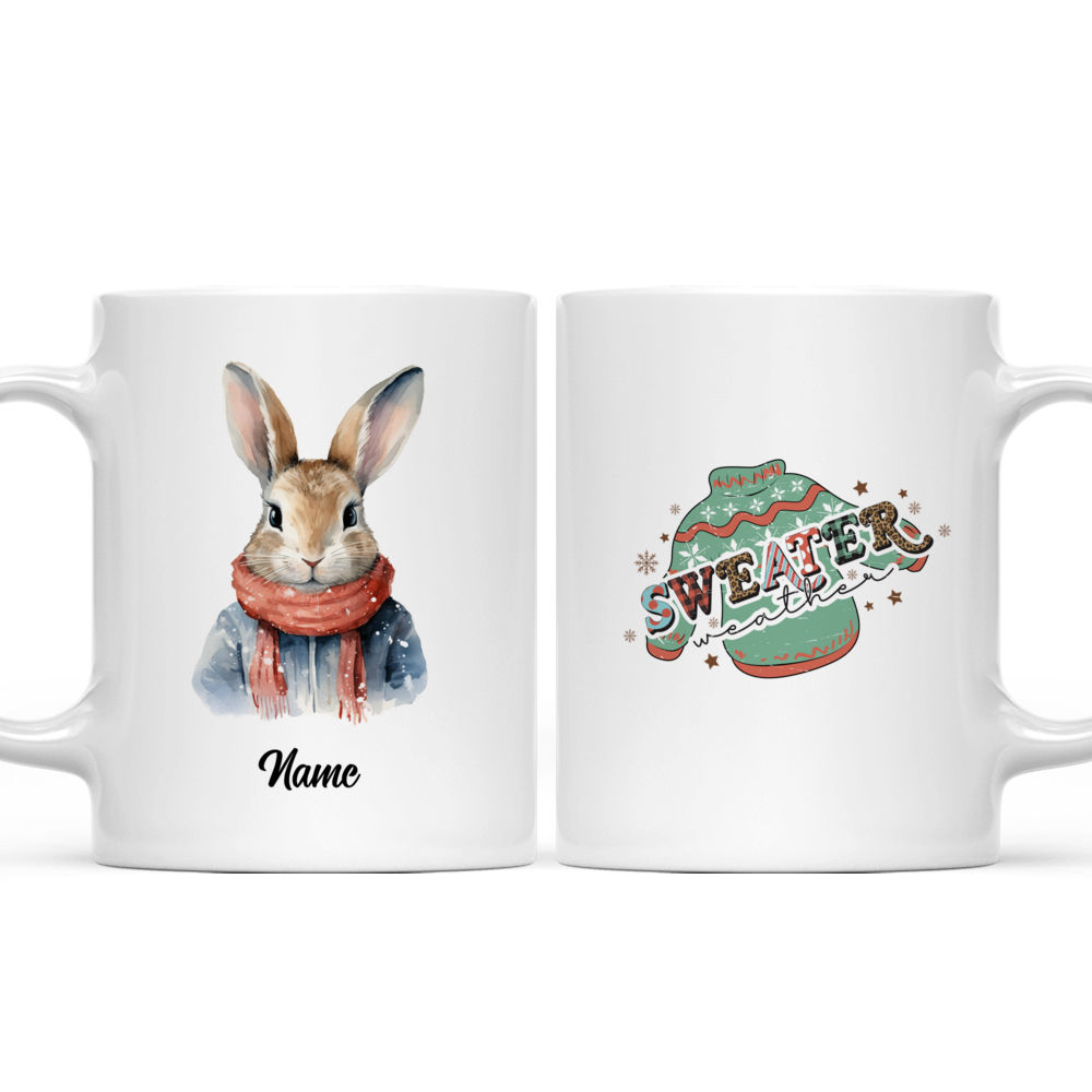 Christmas Mug - Merry Christmas Cute Rabbit Gift - Personalized Mug 37581