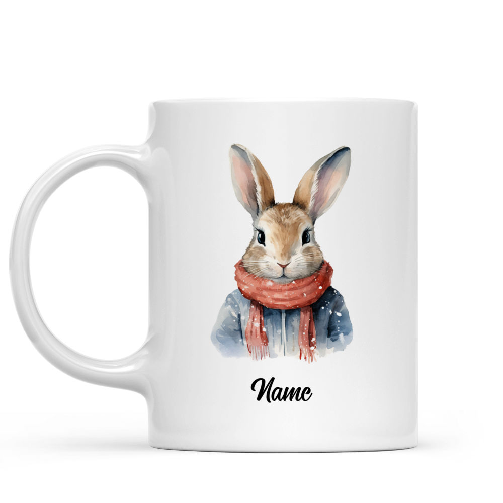 Christmas Mug - Christmas Mug - Merry Christmas Cute Rabbit Gift - Personalized Mug 37581_1