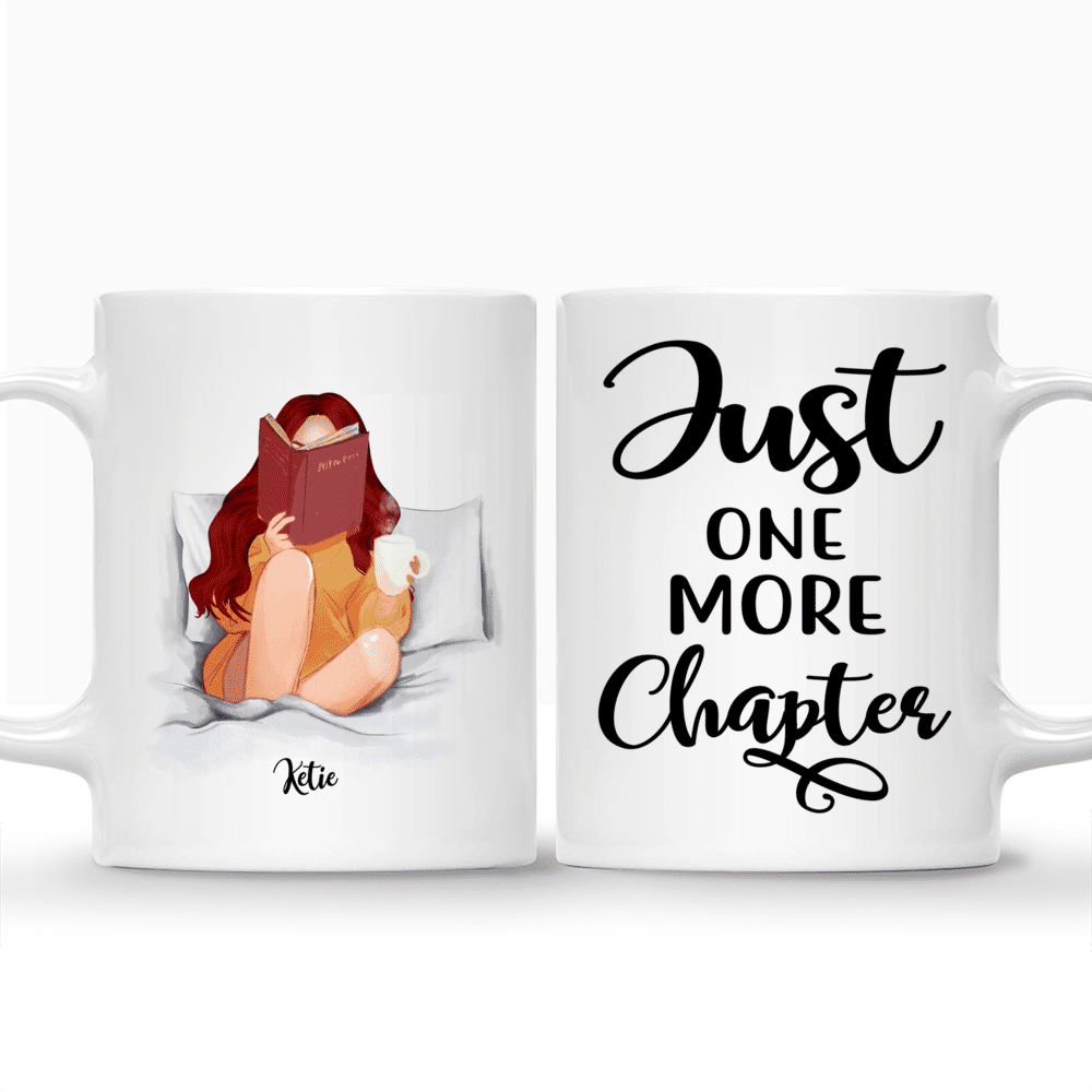 Girl and Book - Just One More Chapter. - Personalized Mug_3