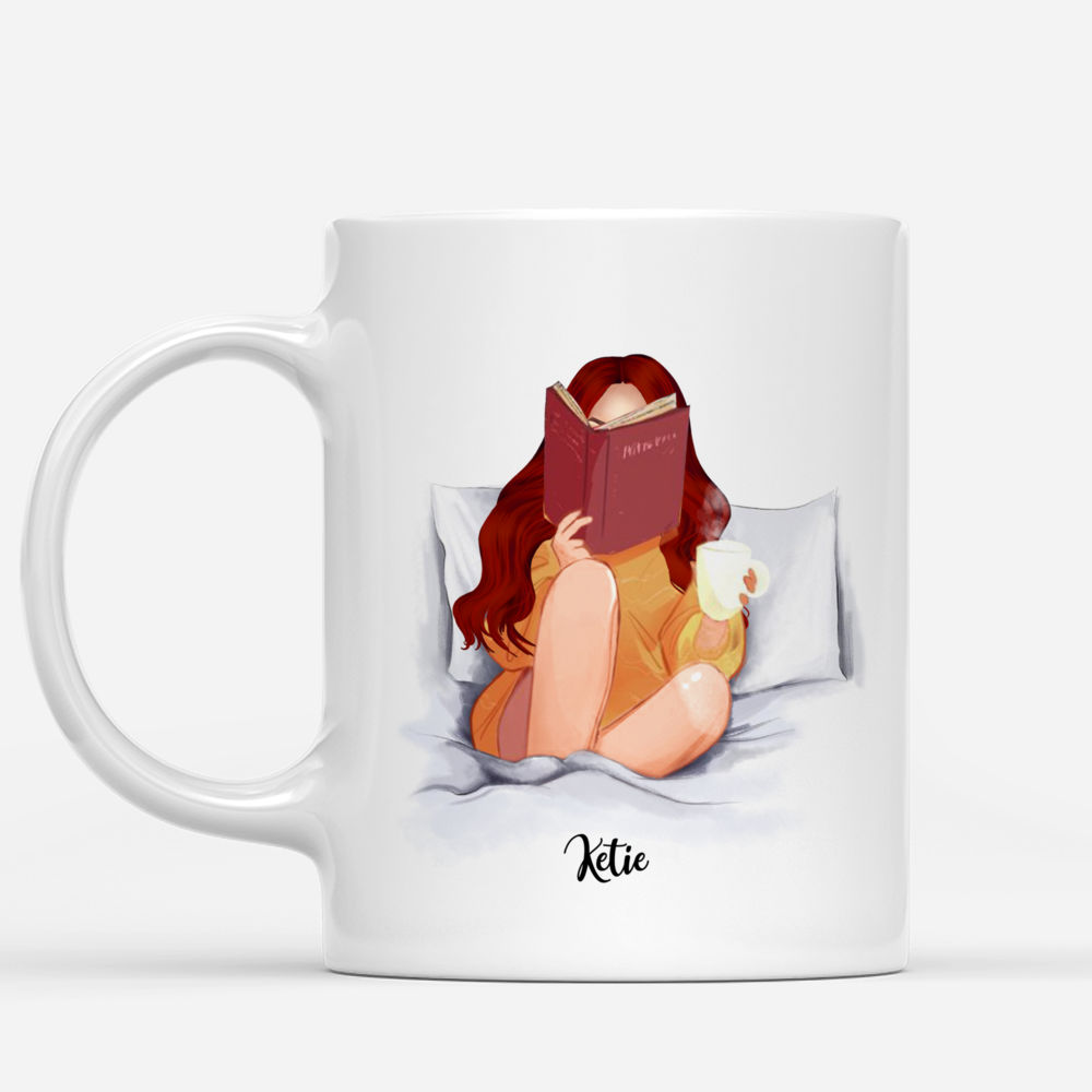 Girl and Book - Just One More Chapter. - Personalized Mug_1
