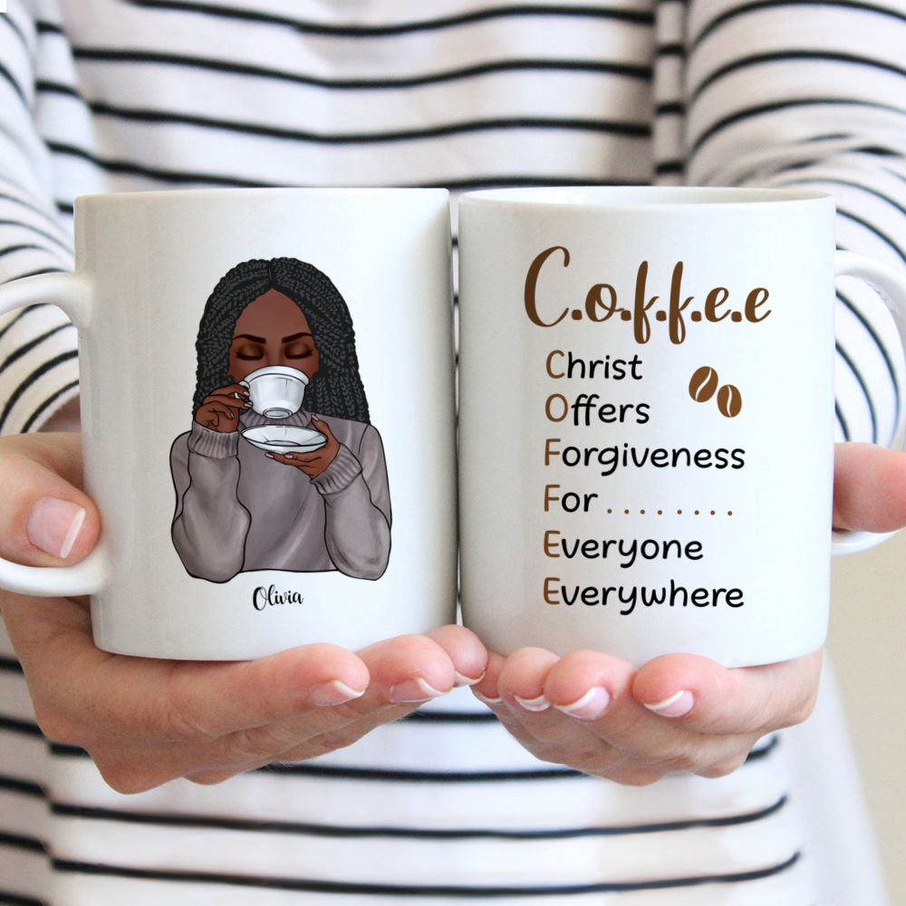 Personalized Mug - Coffee Mug - Christ Offers Forgiveness For Everyone Everywhere
