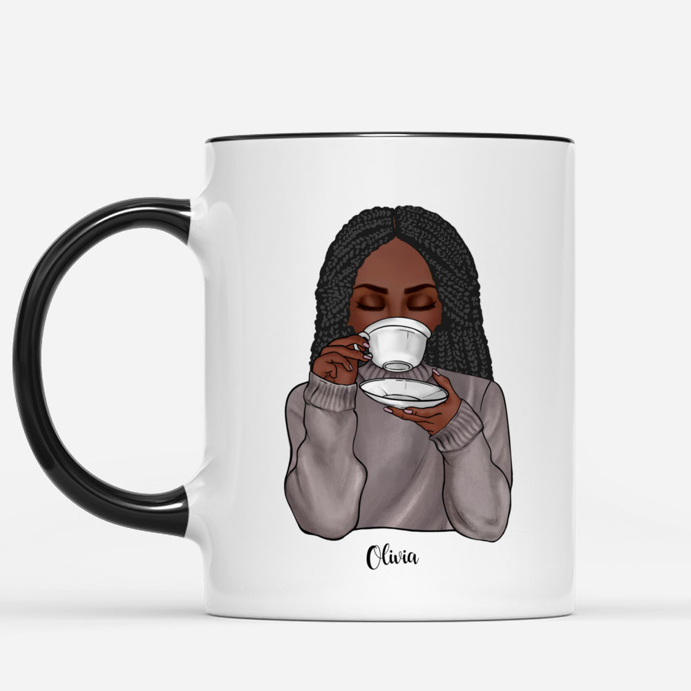 Black Woman Coffee Faith BWM Personalized QURZ2307009Z Stainless