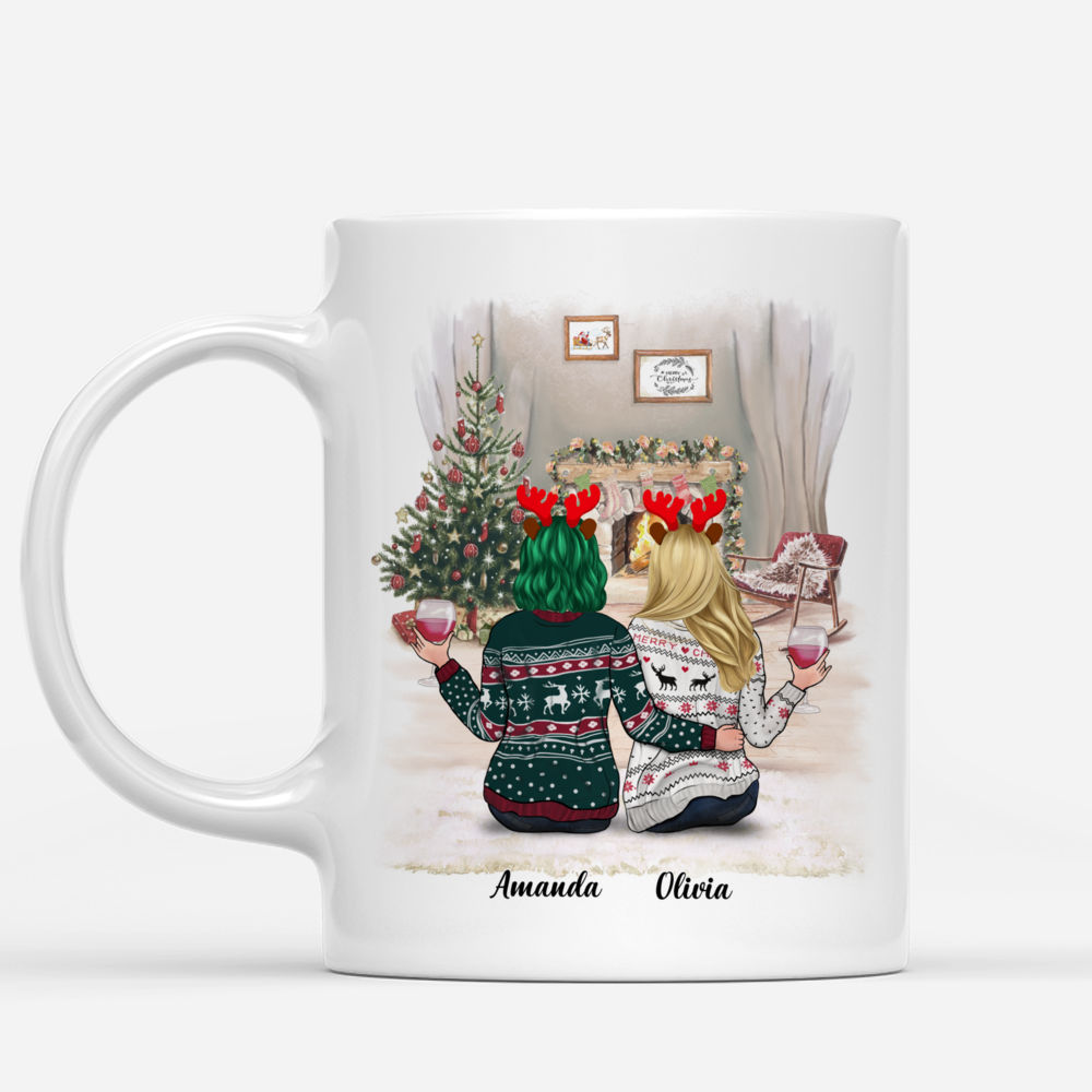 2-3 Sisters Christmas - To my best friend, I may not be able to solve all of your problems, but i promise you wont have to face them alone. - Personalized Mug_1