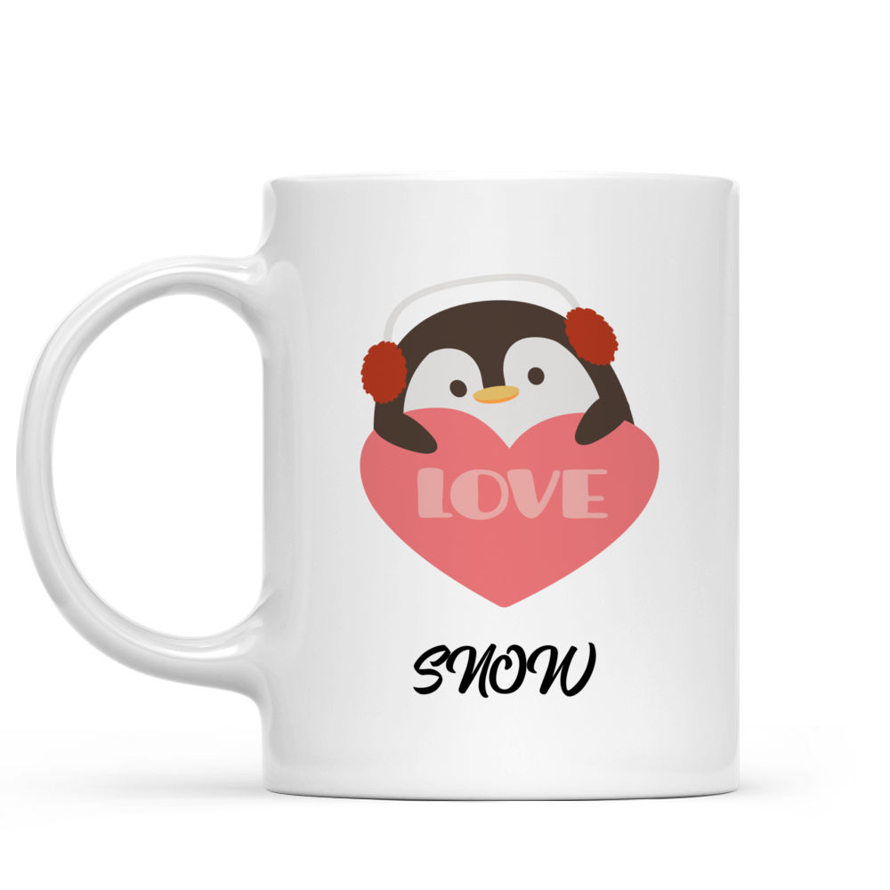 Custom Christmas Penguins Espresso Cup (Personalized)