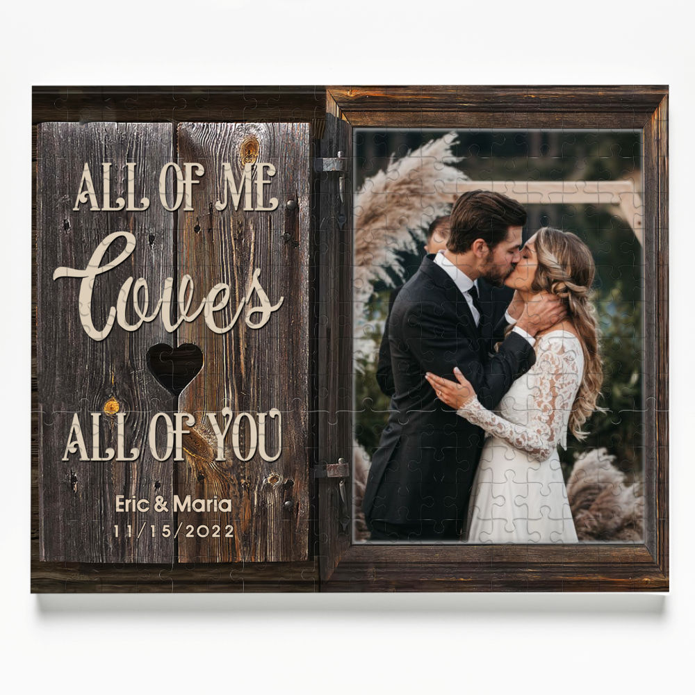 Custom Photo Puzzles - Windor Frame - All of me loves all of you - Wedding, Anniversary, Christmas Gifts For Couple - Personalized Photo Puzzle_7