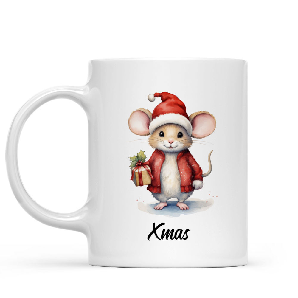 Personalized Mug - Christmas Mouse Mug - Christmas Mouse Mug - Personalized  Mug -37839