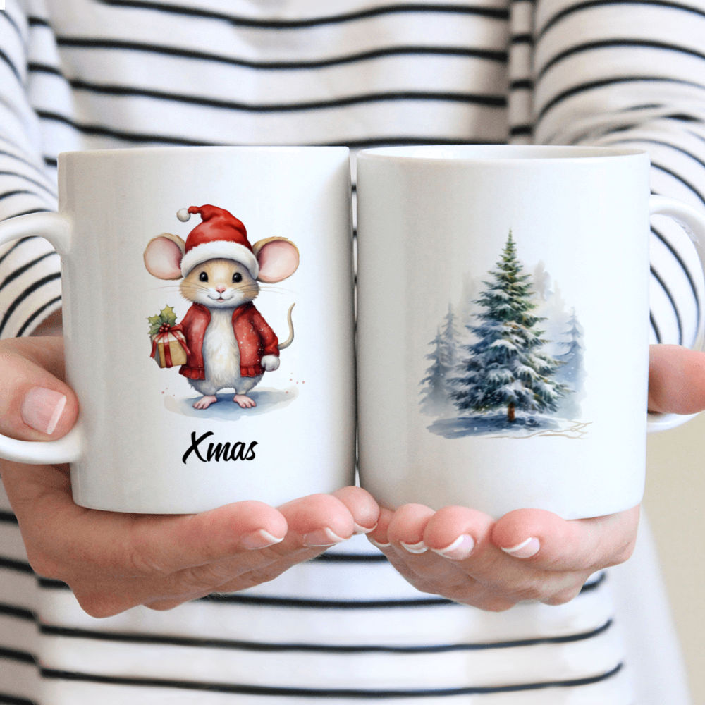 Personalized Cute Christmas Reindeer Mug - Custom Mugs