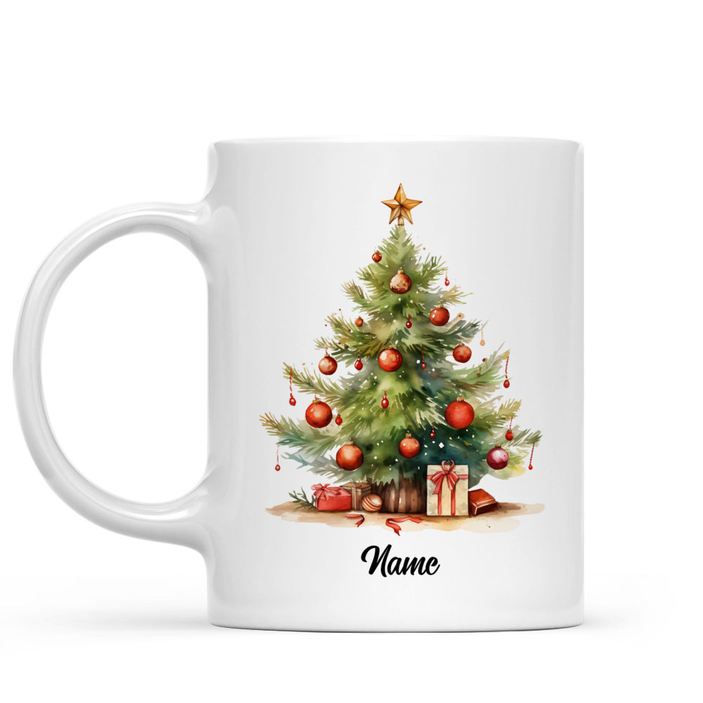 Christmas Mug - Christmas Tree Custom Mug - Retro Christmas Tree Mug - Vintage Gifts For Family, Friends, Couple, Brother, Sister, Parents -  Personalized Mug - 37851 37849_1