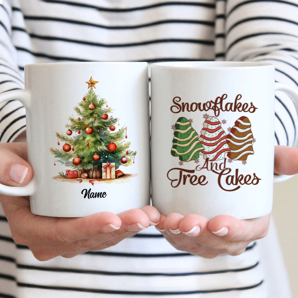 Christmas Mug - Christmas Tree Custom Mug - Retro Christmas Tree Mug - Vintage Gifts For Family, Friends, Couple, Brother, Sister, Parents -  Personalized Mug - 37851 37849