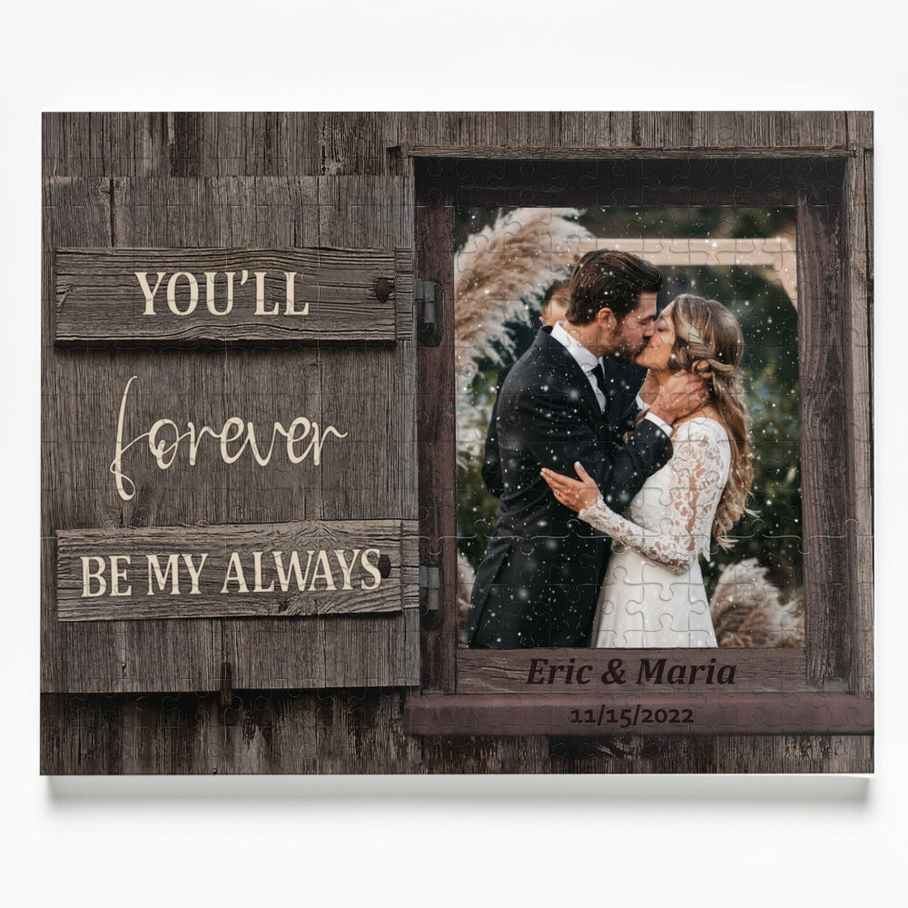 Custom Photo Puzzles - Windor Frame - You’ll forever be my Always - Wedding, Anniversary, Christmas Gifts For Couple - Personalized Photo Puzzle_8