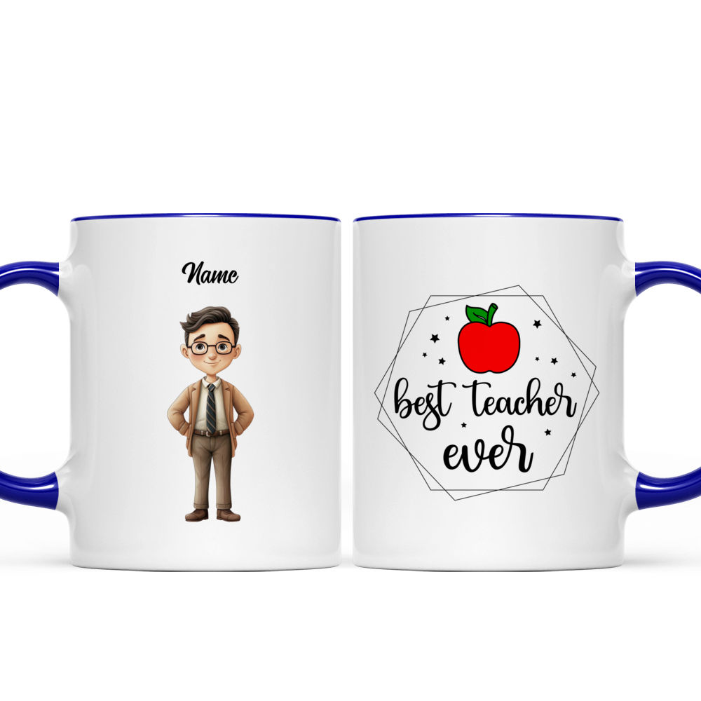 Custom Male Teacher Coffee Mug With Caricature From Photo, Personalized  Cartoon Mug for Men Teacher, Funny Male Teacher Gift Ideas 