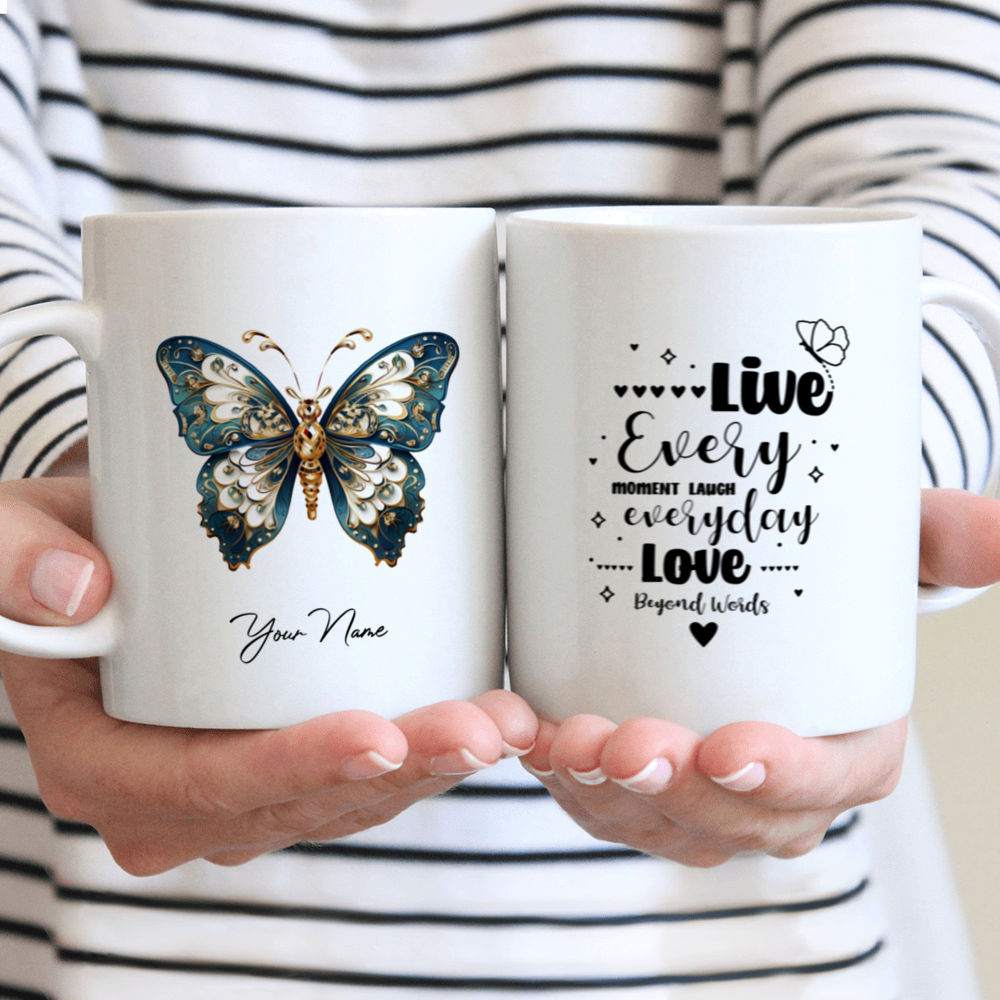 Butterfly Mug - Butterflies - Custom Mug -  Colorful Butterflies Mug - Perfect Gifts For Family, Friends, Couple, Brother, Sister, Parents, Grandpas, Grandmas -  Personalized Mug - 38083 38088