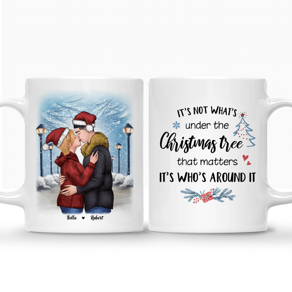 Personalized Mug - Christmas Kissing Couple - It's not what's under the  Christmas tree that matters, it's who's around it - Couple Gifts,  Valentines Gifts