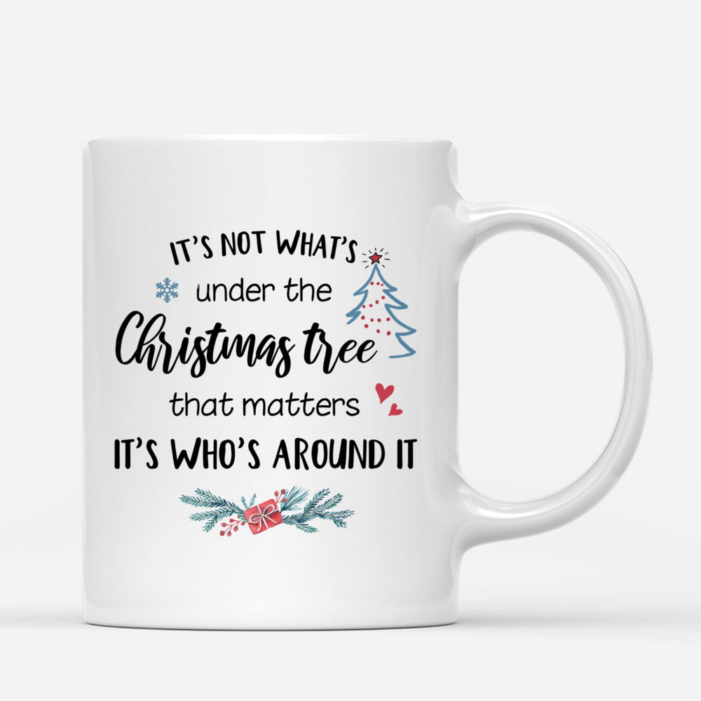 Personalized Mug - Christmas Kissing Couple - It's not what's under the Christmas tree that matters, it's who's around it - Couple Gifts, Valentines Gifts_2