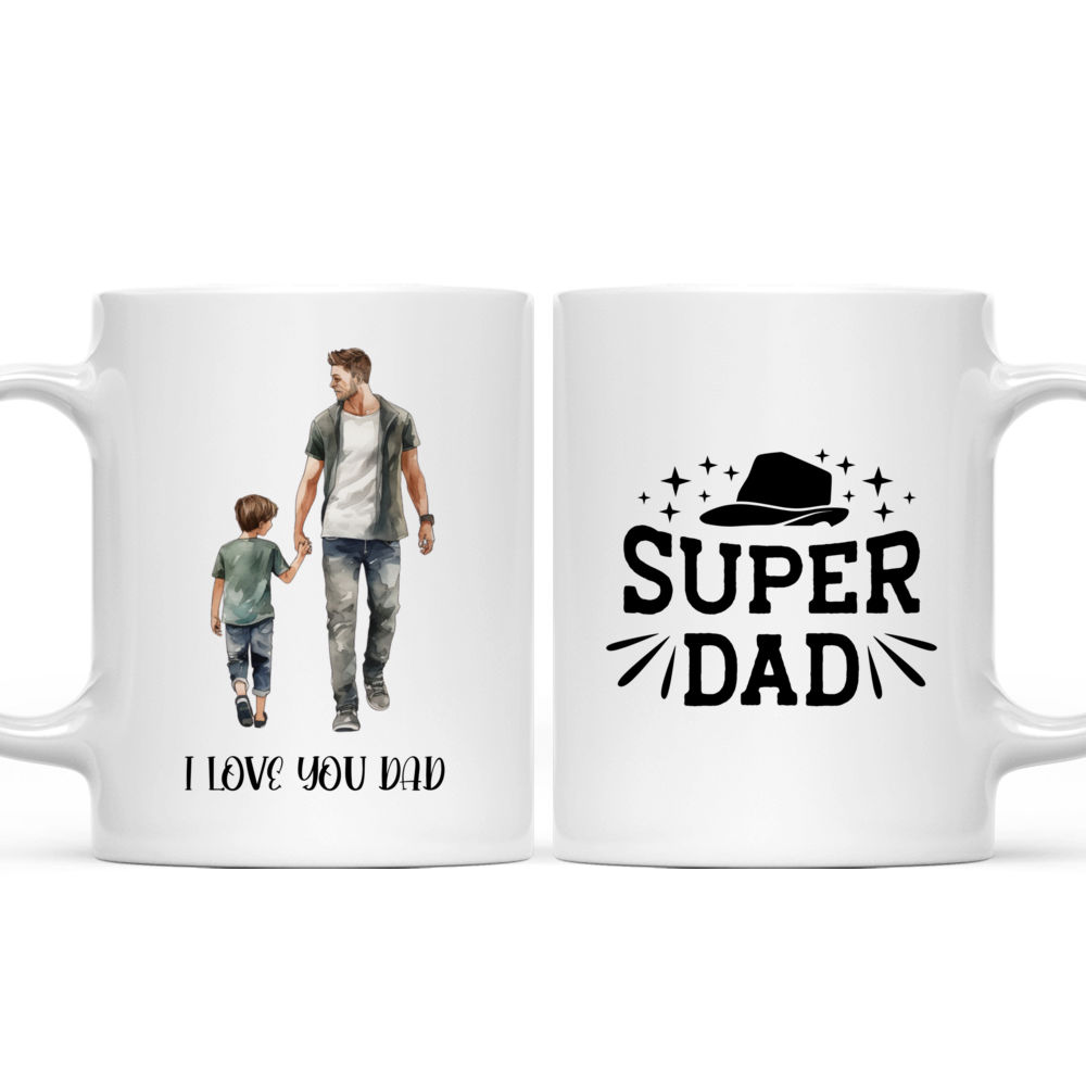 Personalized Father's Day Coffee Mug Gifts For Dad - Father And Son - Wooden Dock