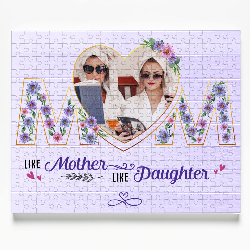 Custom Photo Puzzles - Like mother like daughter - Christmas Gifts for Mom, Daughters, Gifts For Mom - Personalized Photo Puzzle_5