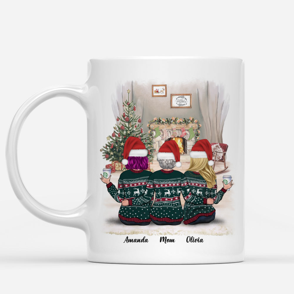 Mother & Daughters Forever Linked Together Mug - Personalized Christmas Gift_1