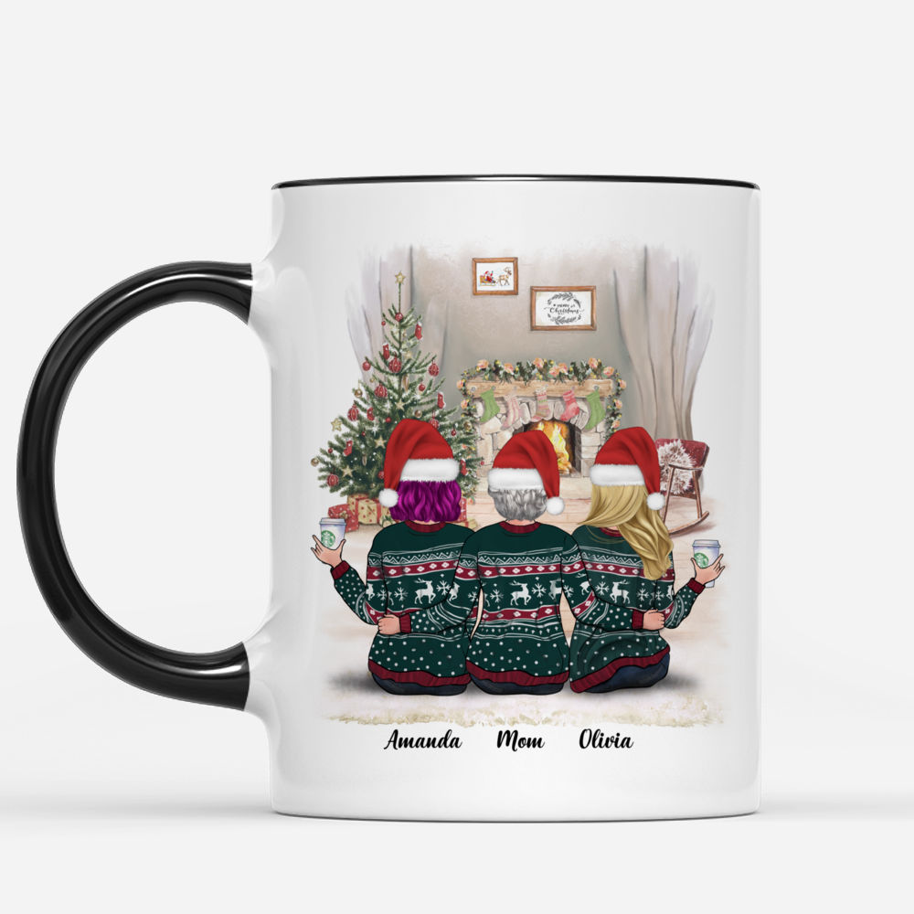 Mother & Daughters Forever Linked Together Mug - Personalized Christmas Gift_1