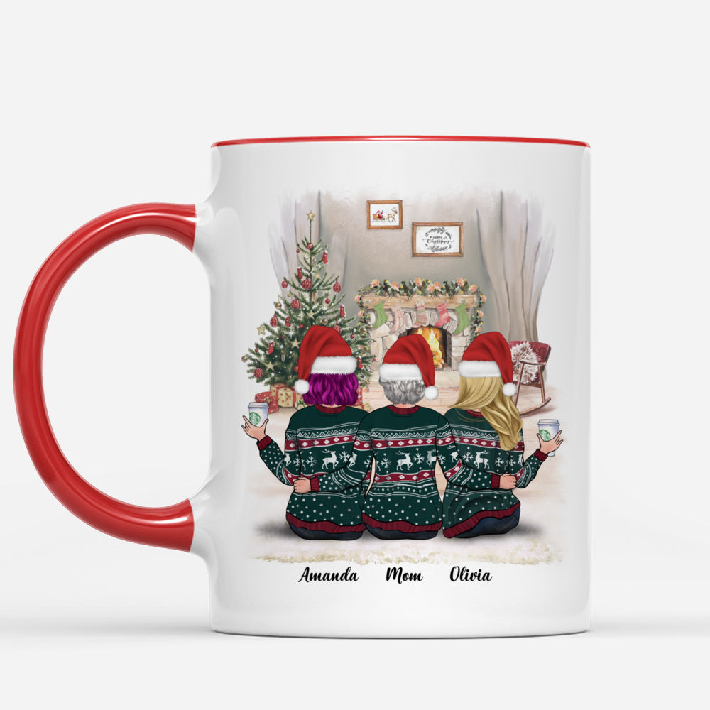 Mother & Daughters Forever Linked Together Mug - Personalized Christmas Gift_1