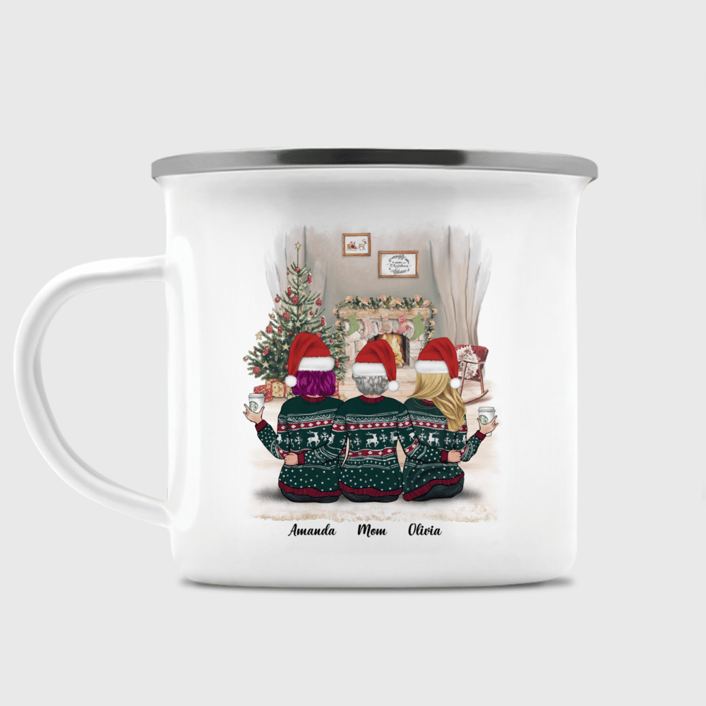 Mother & Daughters Forever Linked Together Mug - Personalized Christmas Gift_1