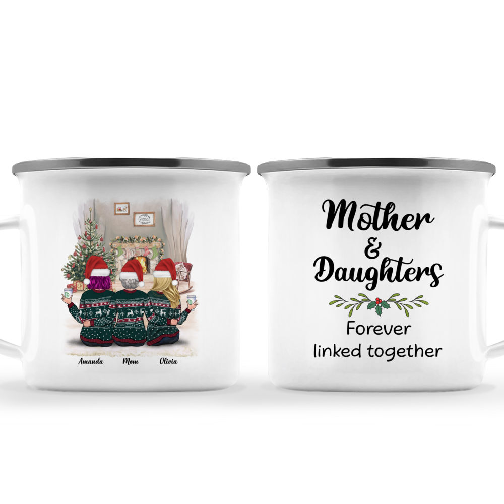 Mother & Daughters Forever Linked Together Mug - Personalized Christmas Gift_3