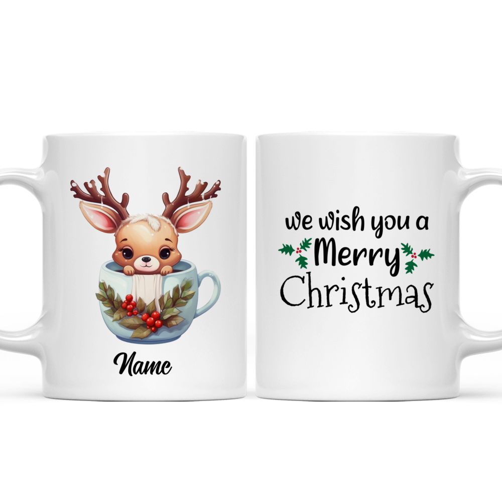 Personalized Girl Reindeer Mug