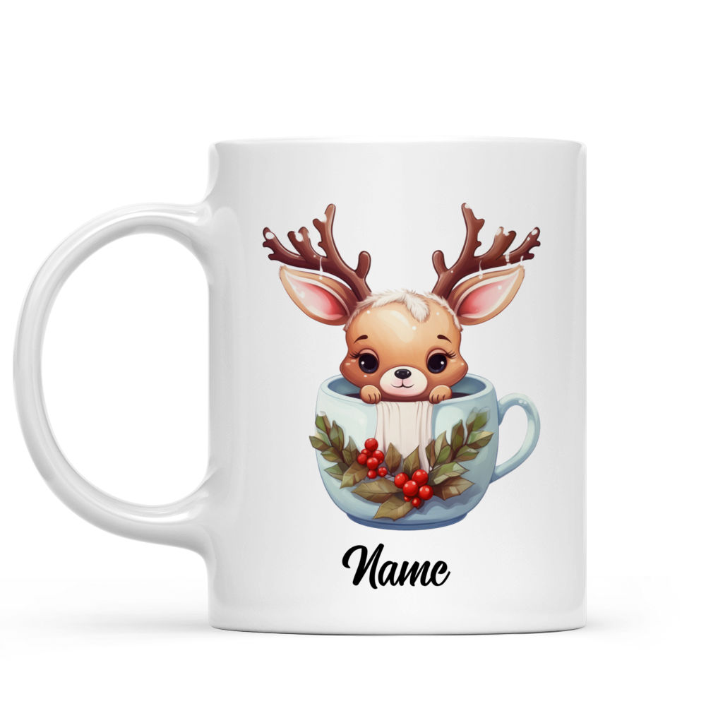 Personalized Reindeer Mug