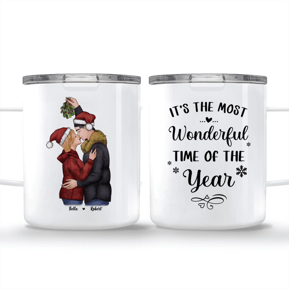 Personalized Mug - Christmas Couple - It's the most wonderful time of the year - Couple Gifts, Valentines Gifts_3