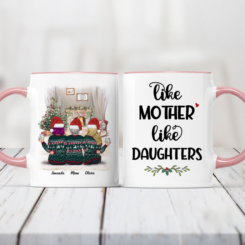 Christmas Personalized Mugs - Like Mother Like Daughters