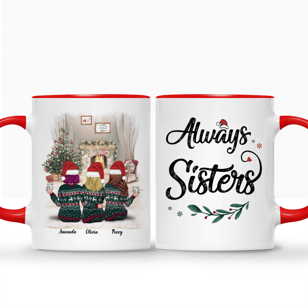 Personalized Christmas Mug - Always Sisters | Gossby_3