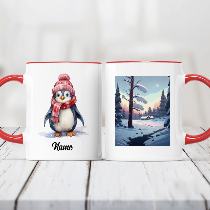 I Love You A Lottle - Cute Penguin Lovers Mug, Christmas gift for