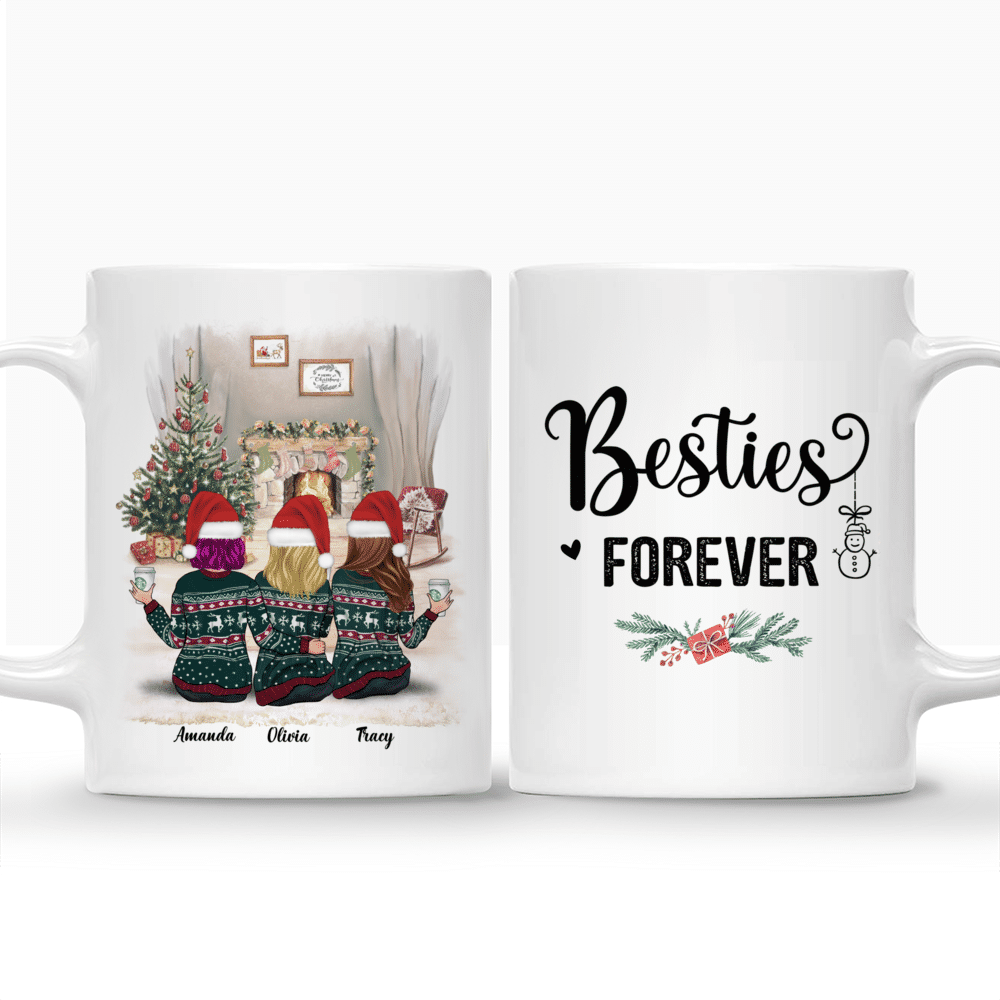 Personalized Xmas Mug - Besties Forever Christmas Custom Mug | Gossby_3