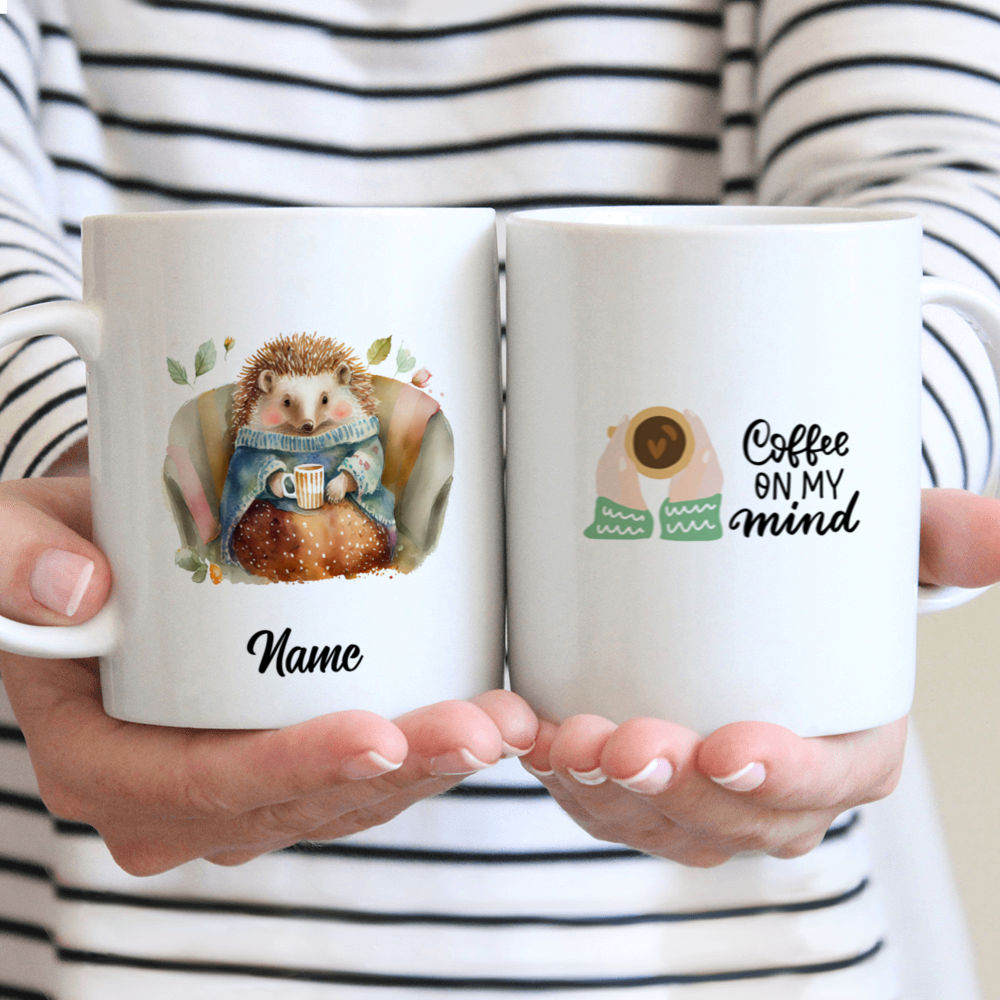 Animal Inside Cup Hedgehog Mugs 12 OZ Funny Coffee Mugs with