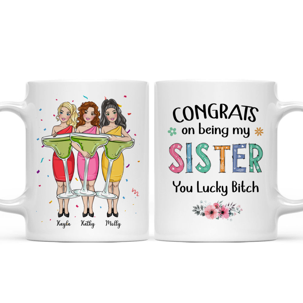 Christmas Mug - Congrats On Being My Sisters - Personalized Mug_4