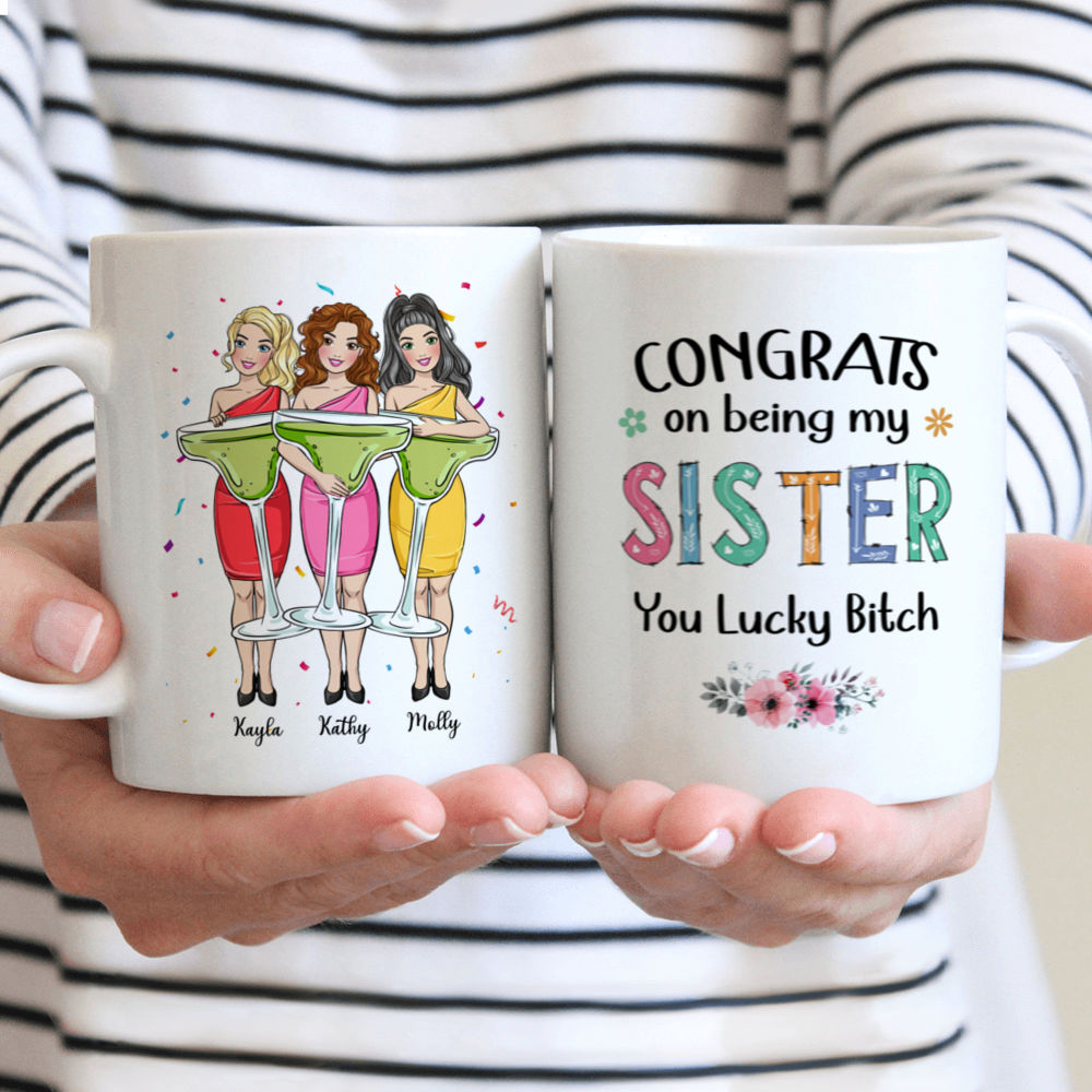 Christmas Mug - Congrats On Being My Sisters - Personalized Mug_1