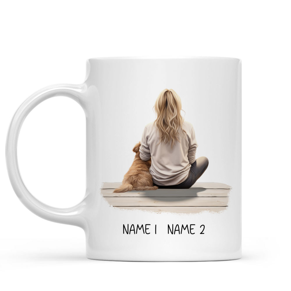 Dog Mug - Dog Lover Mug - Custom Mug  - Girl and Dog  Mug, Dog Mom Mug - Gifts For Bestie, Family, Friend, Parents, Sister, Brother, Grandparent -  Personalized Mug - 38363 38369_1