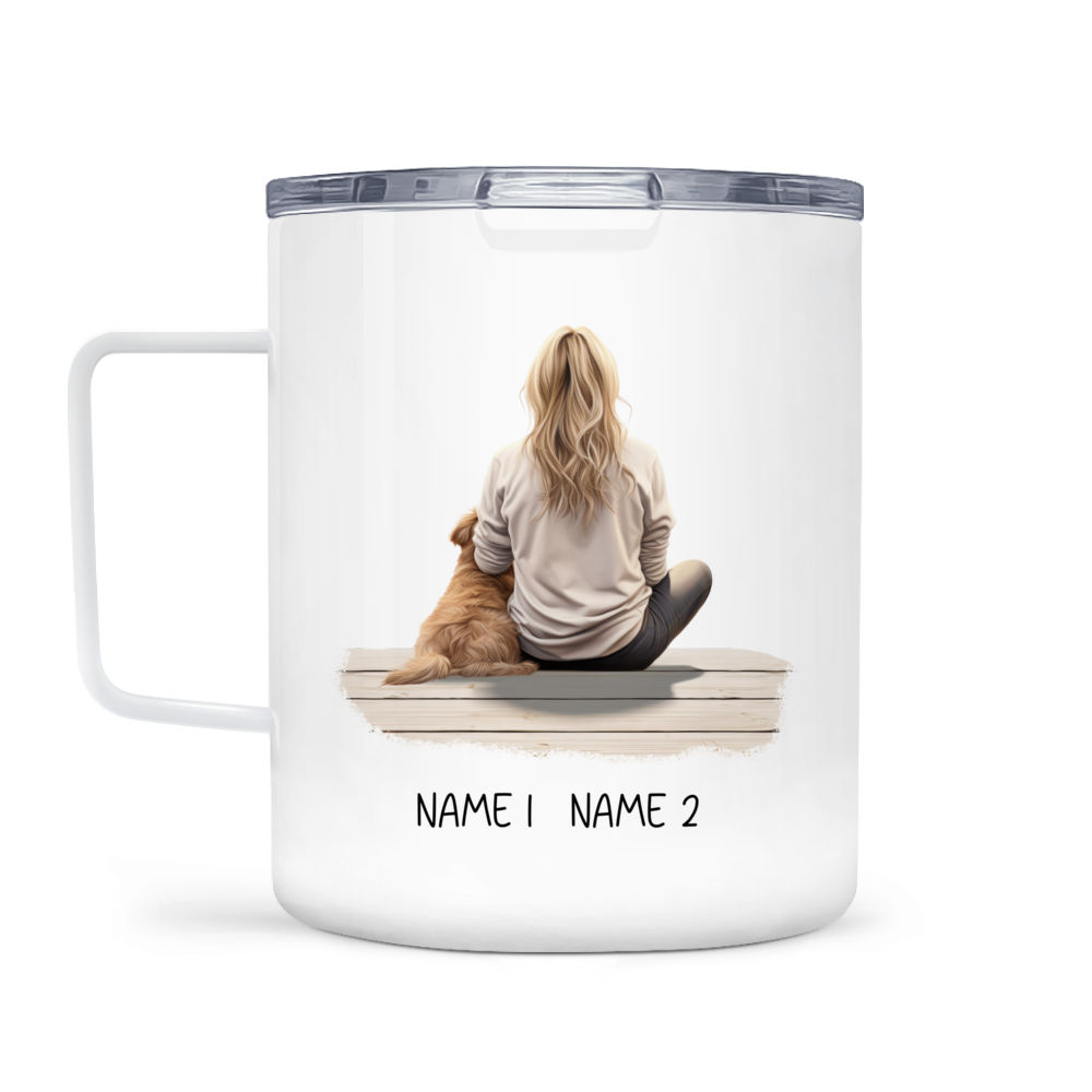 Dog Mug - Dog Lover Mug - Custom Mug - Girl and Dog Mug, Dog Mom Mug -  Gifts For Bestie, Family, Friend, Parents, Sister, Brother, Grandparent -  Personalized Mug - 38363 38369