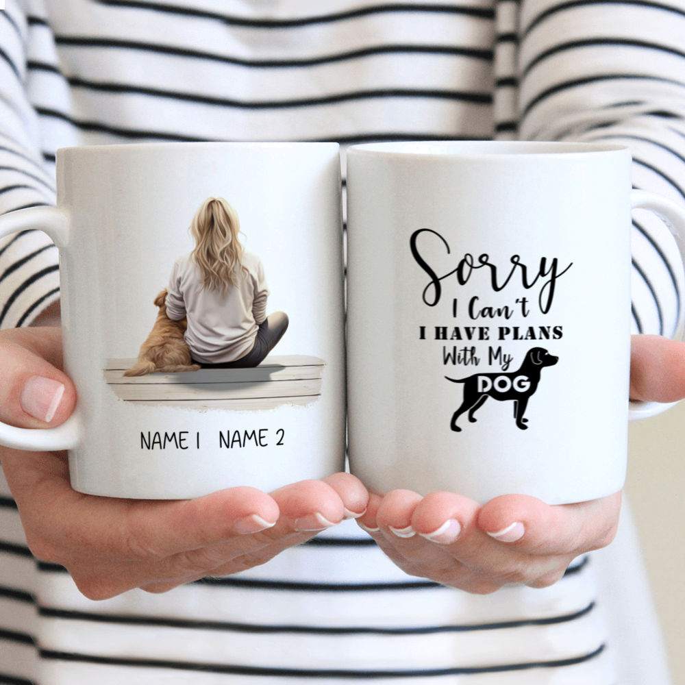 Dog Mug - Dog Lover Mug - Custom Mug - Girl and Dog Mug, Dog Mom Mug -  Gifts For Bestie, Family, Friend, Parents, Sister, Brother, Grandparent -  Personalized Mug - 38363 38369