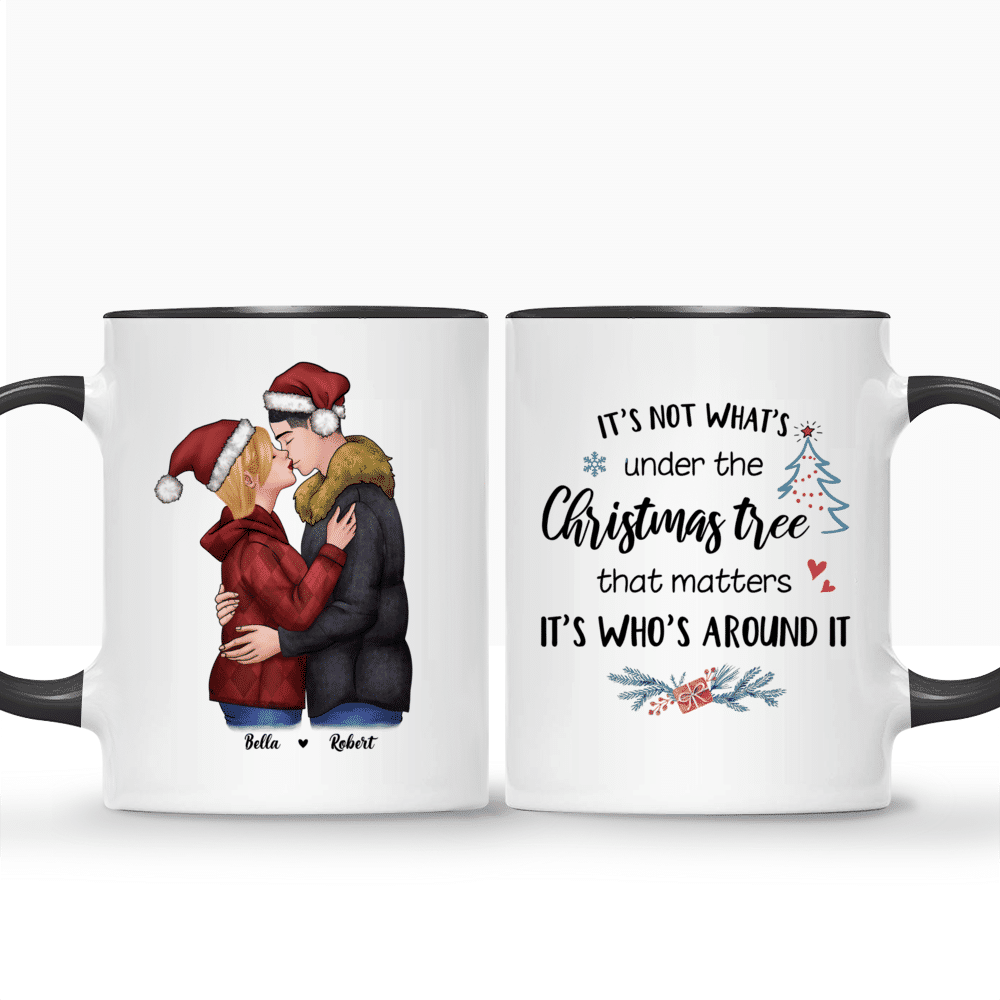 Personalized Mug - Christmas Kissing Couple - It's not what's under the  Christmas tree that matters, it's who's around it - Couple Gifts,  Valentines Gifts