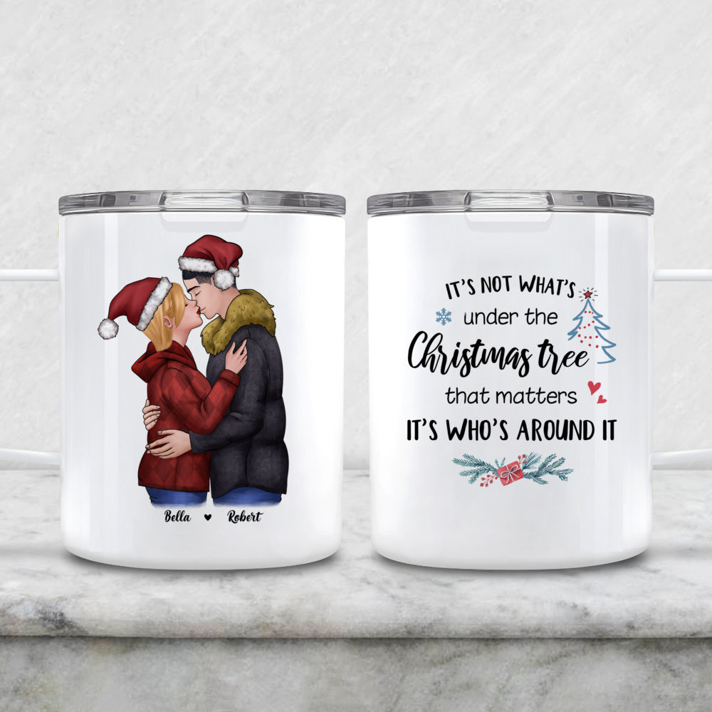 Personalized Mug - Christmas Kissing Couple - It's not what's under the  Christmas tree that matters, it's who's around it - Couple Gifts,  Valentines Gifts