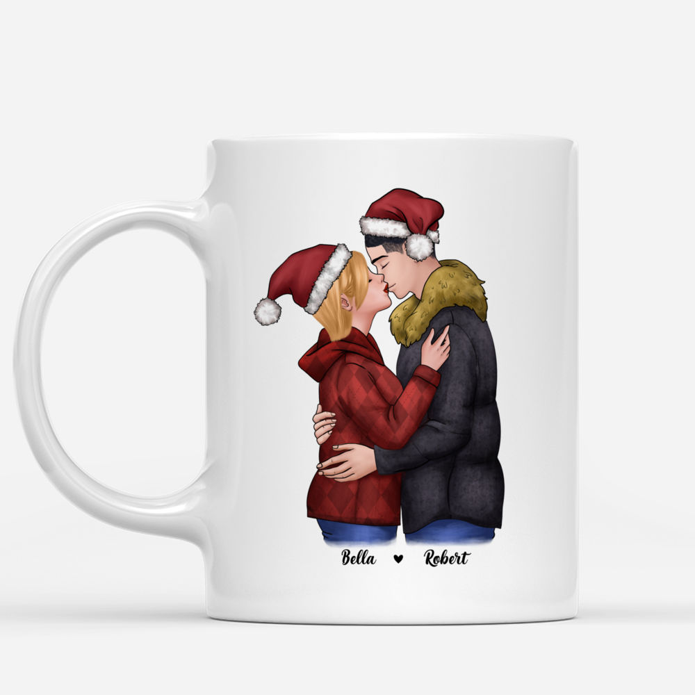 Personalized Mug - Christmas Couple - My boyfriend is hotter than hot cocoa - Couple Gifts, Gifts For Husband, Valentines Gift For Boyfriend_1