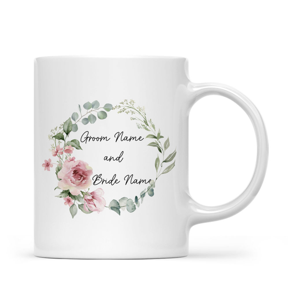 Wedding Mug - Happy Wedding Mug - Custom Mug  - Happy Wedding - Custom Groom and Bride Name - Gifts For Bestie, Family, Friend, Parents, Sister, Brother, Grandparent -  Personalized Mug - 38473 38480_2