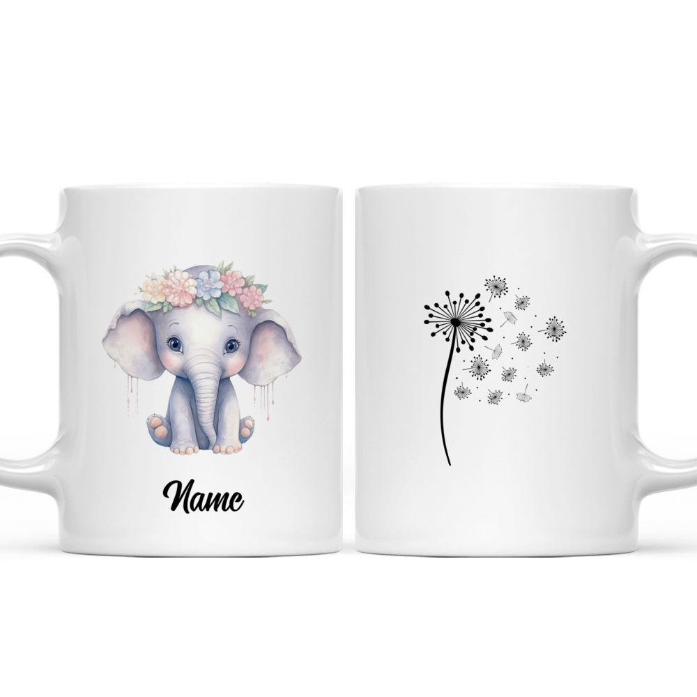 Feminine Florals Personalized Mom Coffee Mug 11 oz White