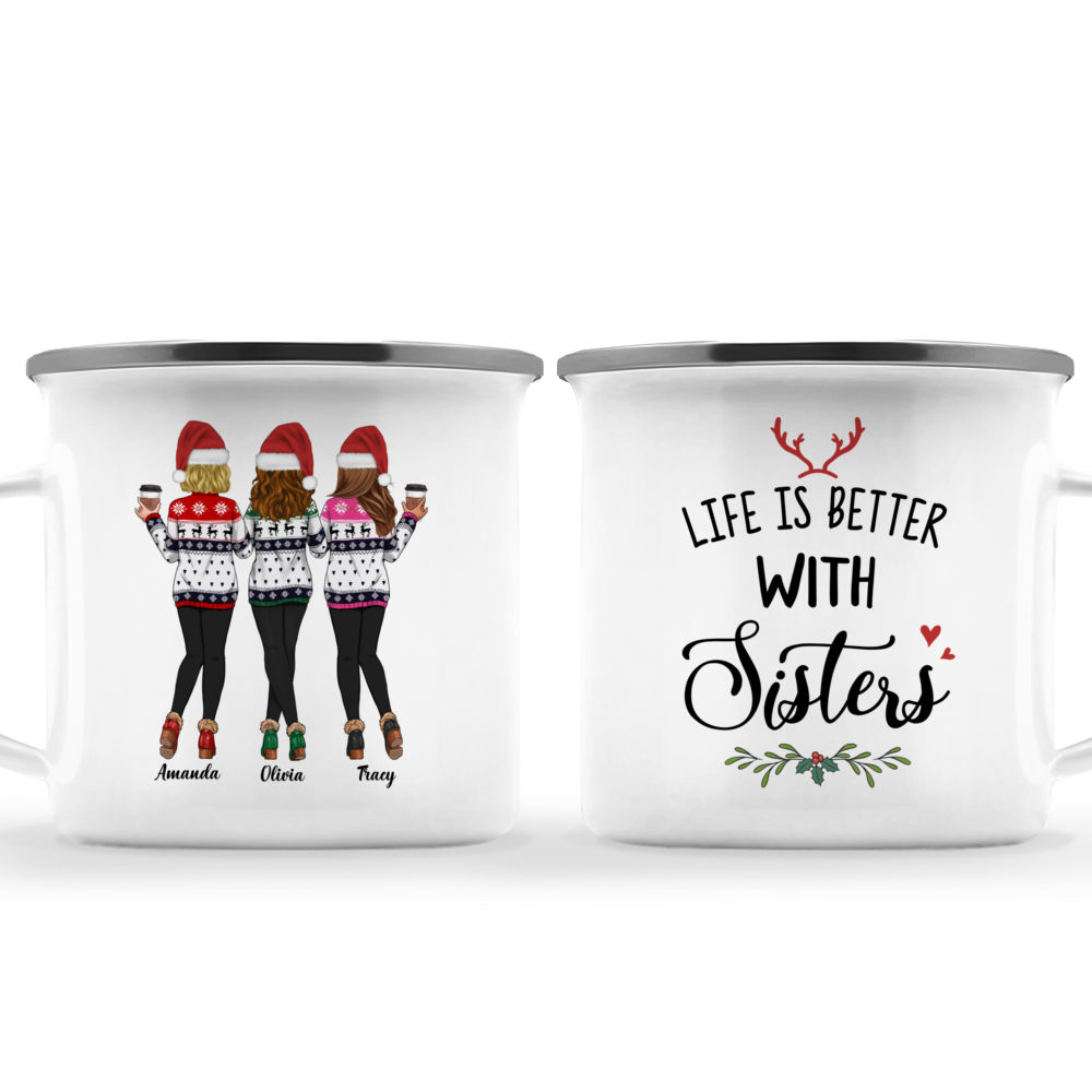 Personalized Sister Mug - Sweaters Leggings Life Is Better With Sisters v2_3