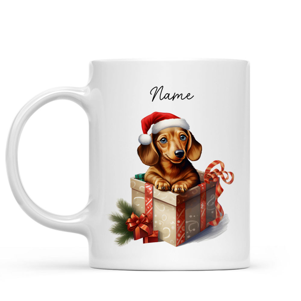 Dog Mug - Dachshund Dog – Winter Dog Mug - Custom Mug  - Christmas Dog Mug - Merry Xmas Gifts For Bestie, Family, Friend, Parents, Sister, Brother -  Personalized Mug - 38606 38608_1