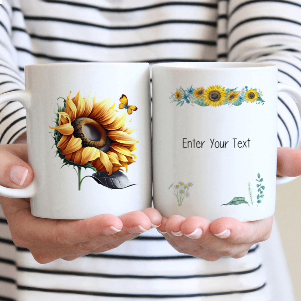 Flowers Mug - Sunflower – Beautiful Sunflower Mug - Custom Mug - Flower Mug - Gifts For Bestie, Family, Friend, Parents, Sister, Brother -  Personalized Mug - 38618 38620