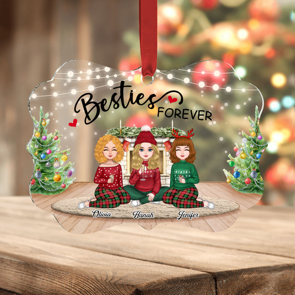 Christmas Gifts - Besties forever - Personalized Ornament_2