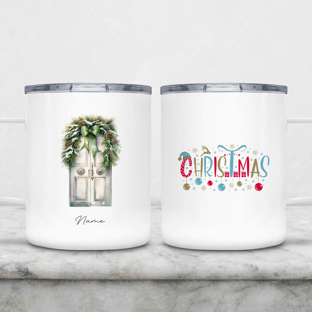 Glass Mug Personalized Glass Coffee Mugs Fall Mug Holiday Mugs Holiday  Gifts for Friends Personalized Gifts for Coworkers EB3289P 